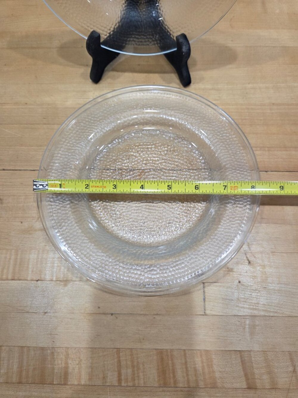Vintage Indiana Glass Crystal Ice Salad Plates Set of 3 Clear Pebbled MCM - Picture 2 of 5
